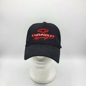 Vintage 90s Chevrolet Racing Snapback Cap Black‎